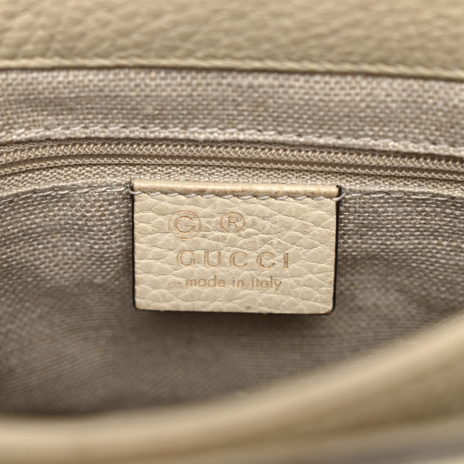 Gucci Dollar Calfskin Interlocking G Crossbody Bag Mystic White