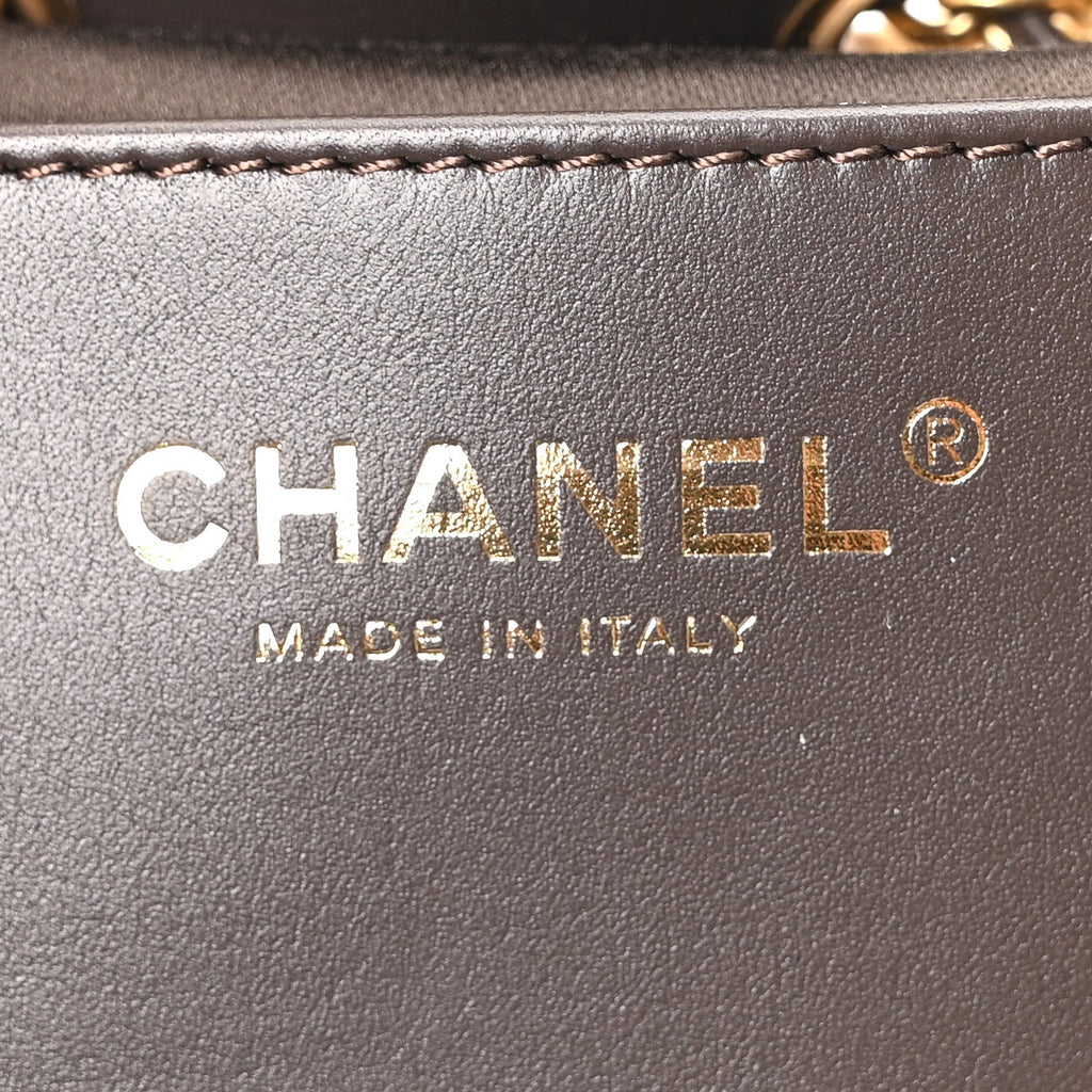 Chanel Suede Quilted Mini Chanel 25 Handbag Dark Brown