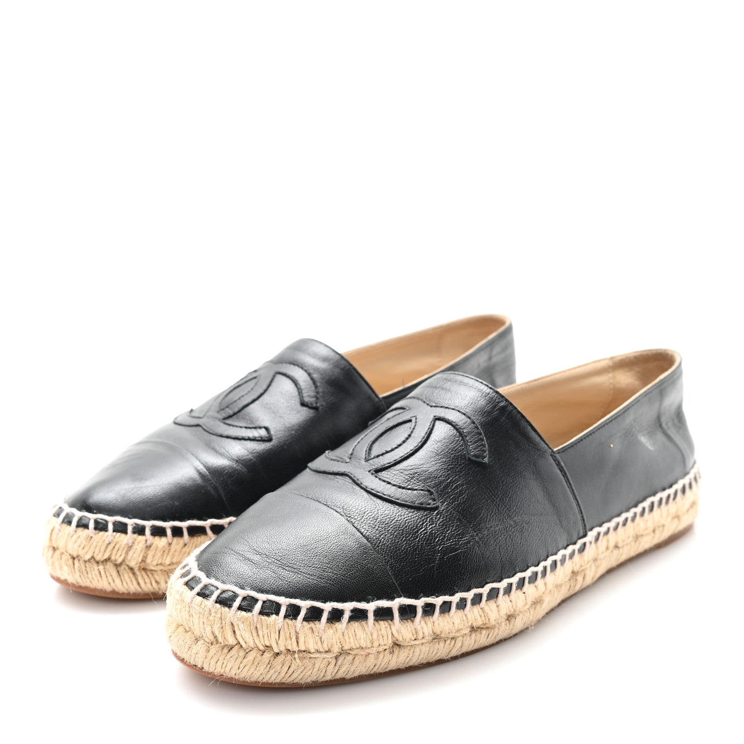 Lambskin CC Espadrilles 40 Black