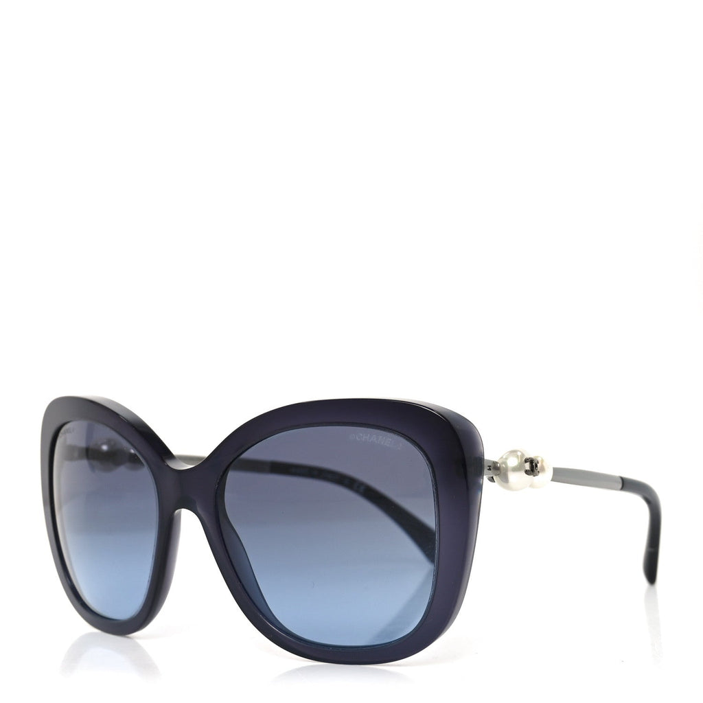 Acetate Butterfly Winter Pearl Sunglasses 5339-H Navy