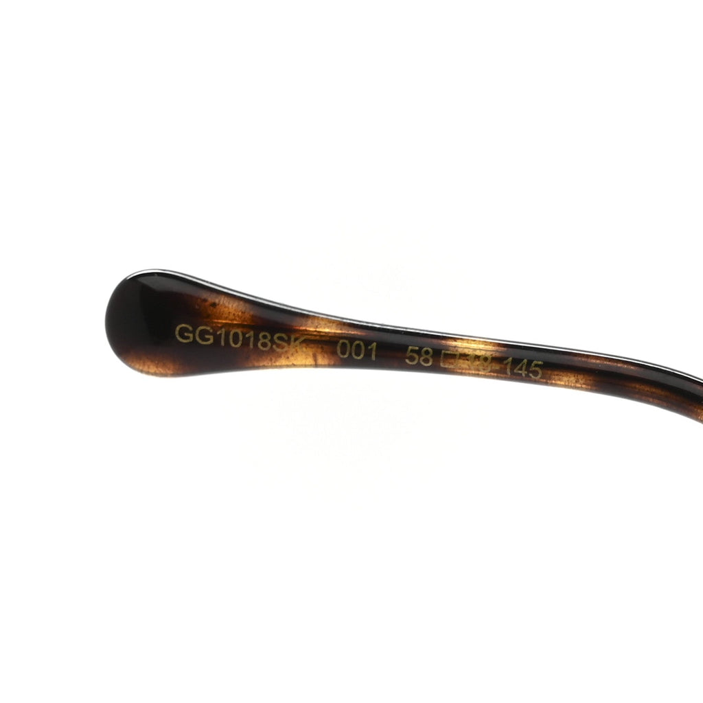 Gucci Metal Horsebit Square Frame Sunglasses GG1018SK Gold