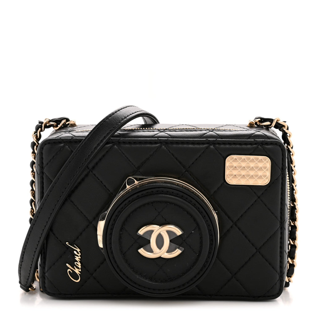 Chanel Lambskin Quilted Coco Click Bag Black