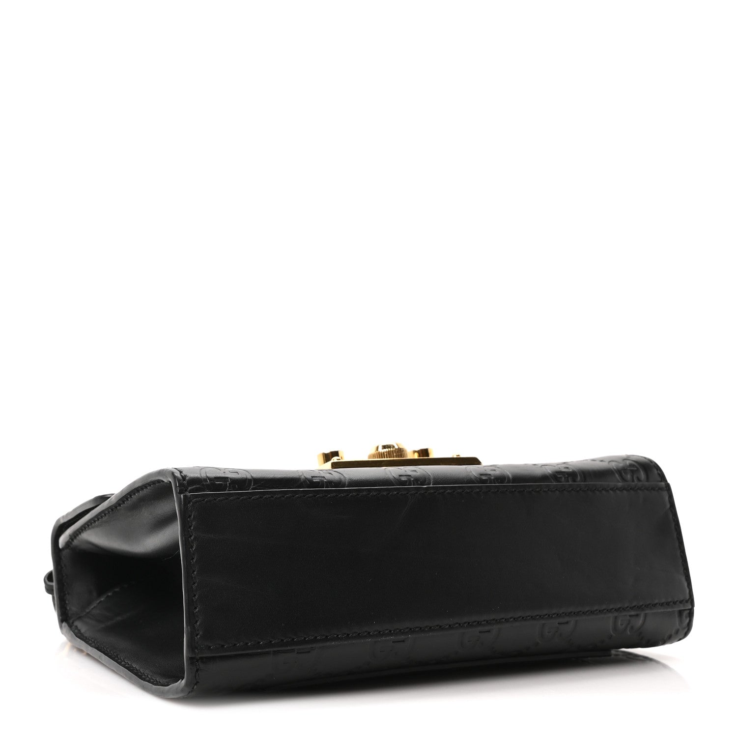 Gucci Guccissima Small Padlock Shoulder Bag Black