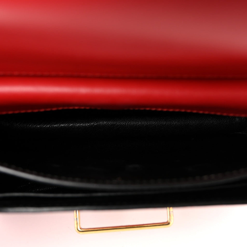 Prada City Calfskin Saffiano Cahier Bag Fuoco Black