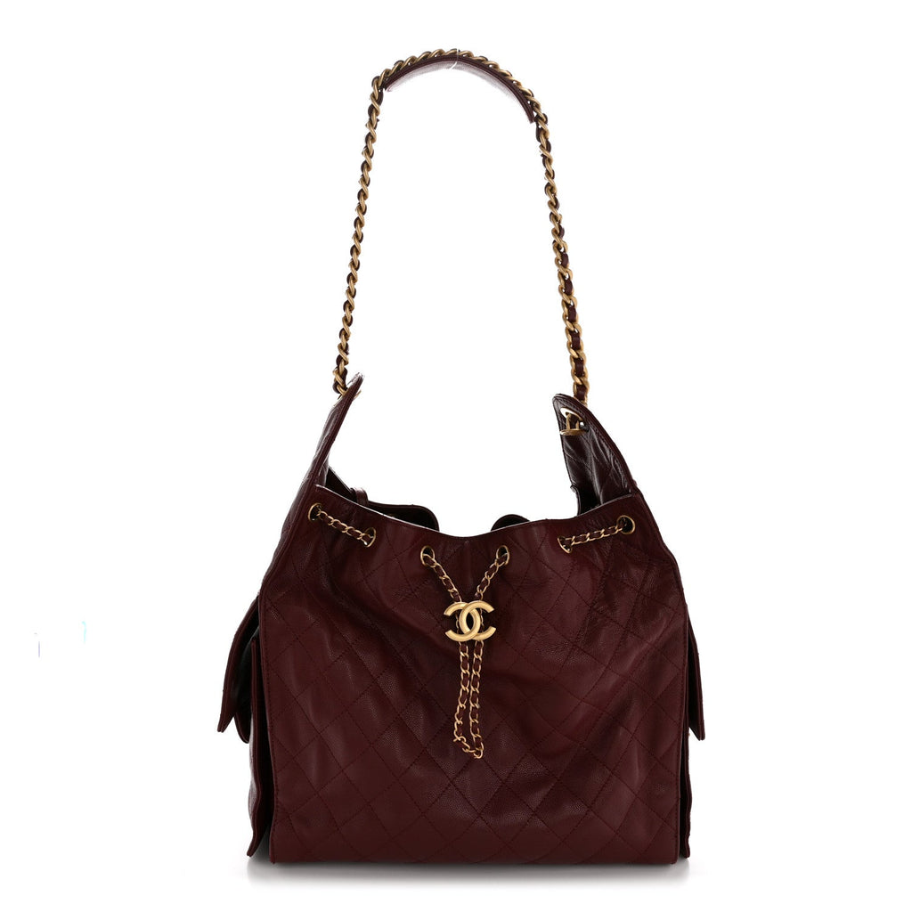 Chanel Caviar Quilted Medium Chanel 25 Handbag Burgundy