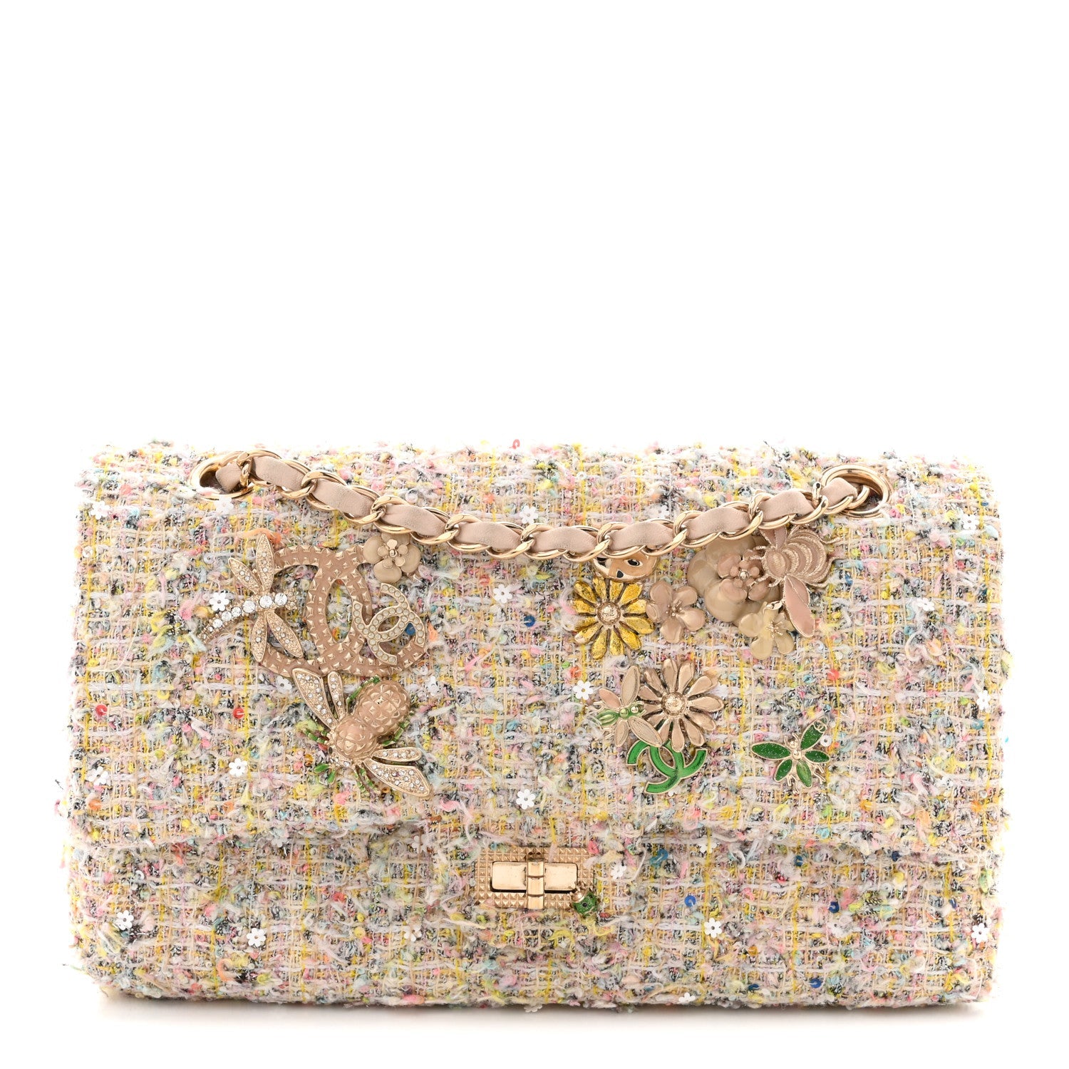 Chanel Tweed Garden Party 2.55 Reissue 225 Flap Multicolor