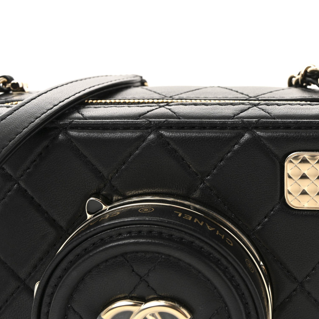 Chanel Lambskin Quilted Coco Click Bag Black