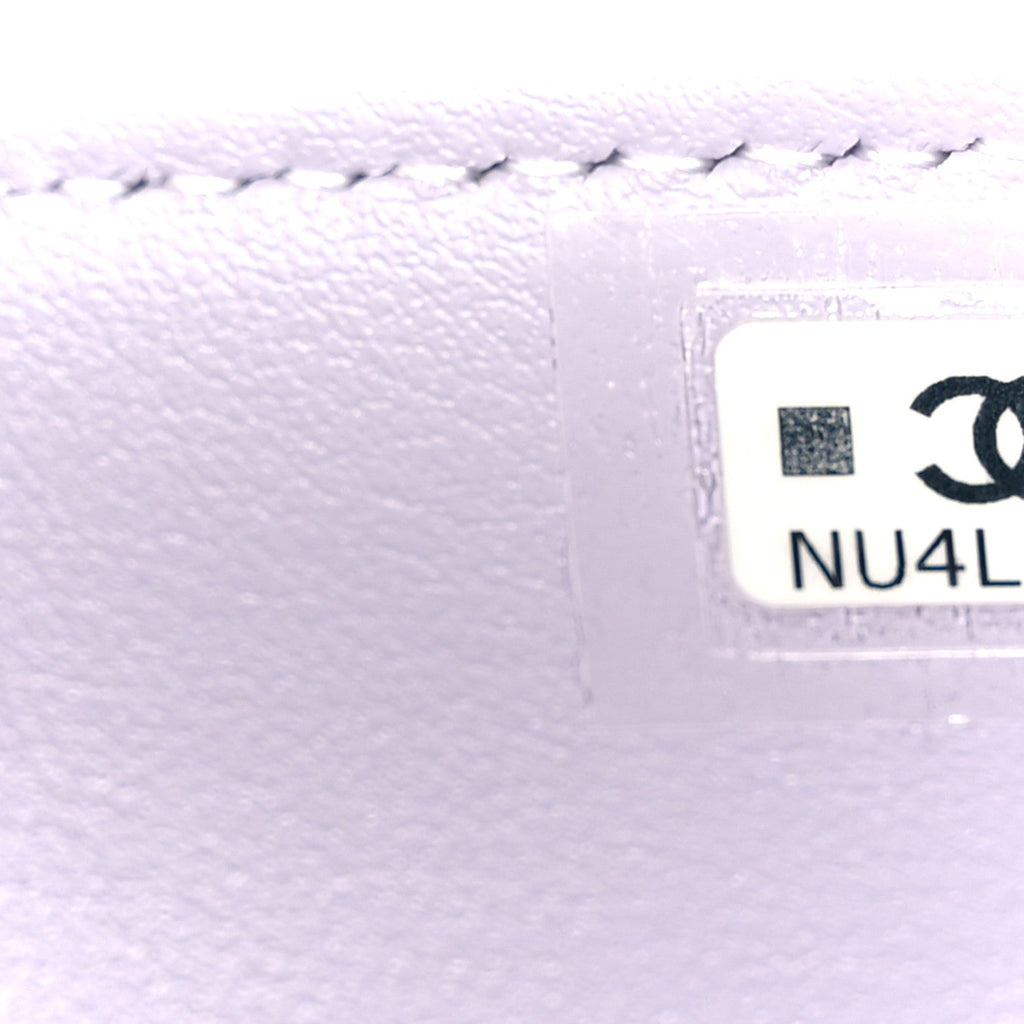 Chanel Shiny Caviar Mini Preppy Coco Shoulder Bag Purple