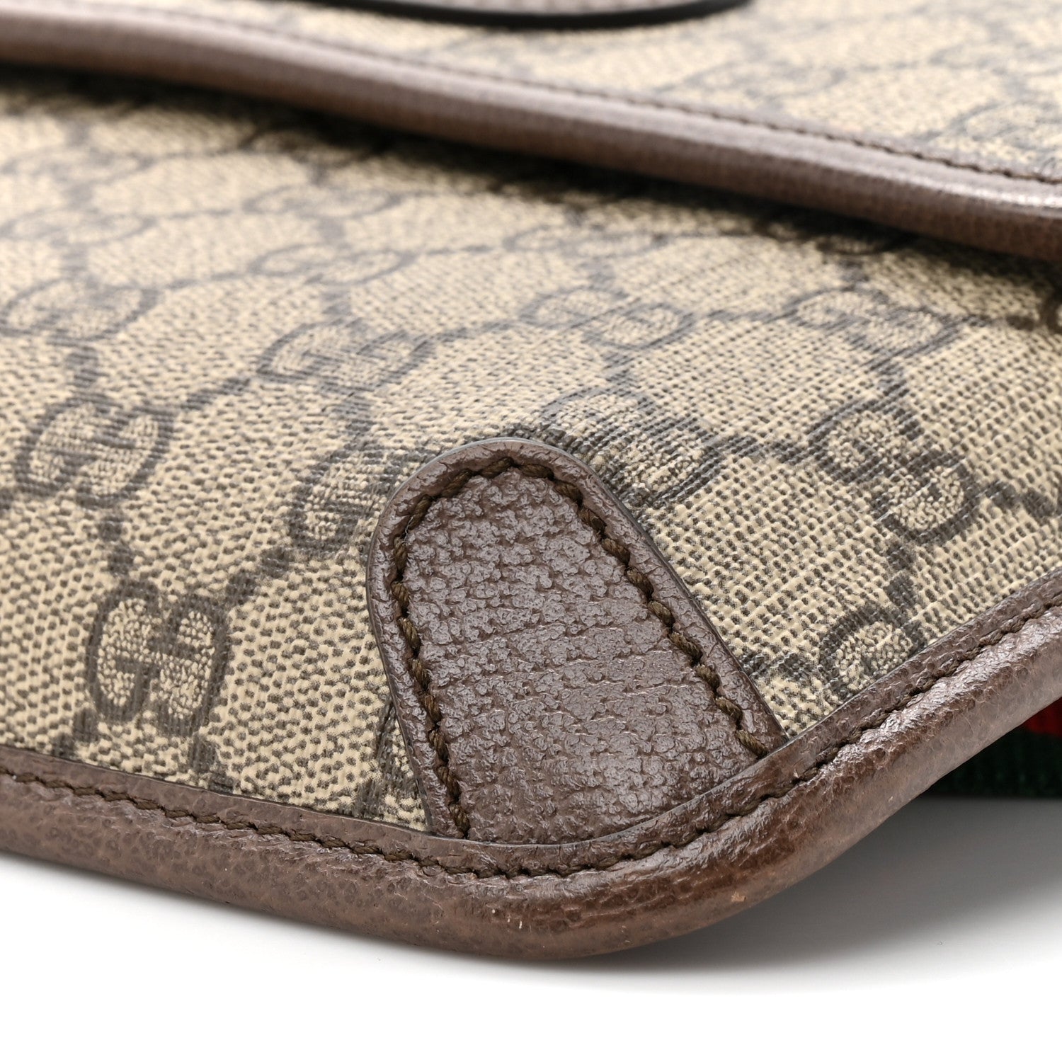 Gucci GG Supreme Monogram Neo Vintage Web Belt Bag Brown