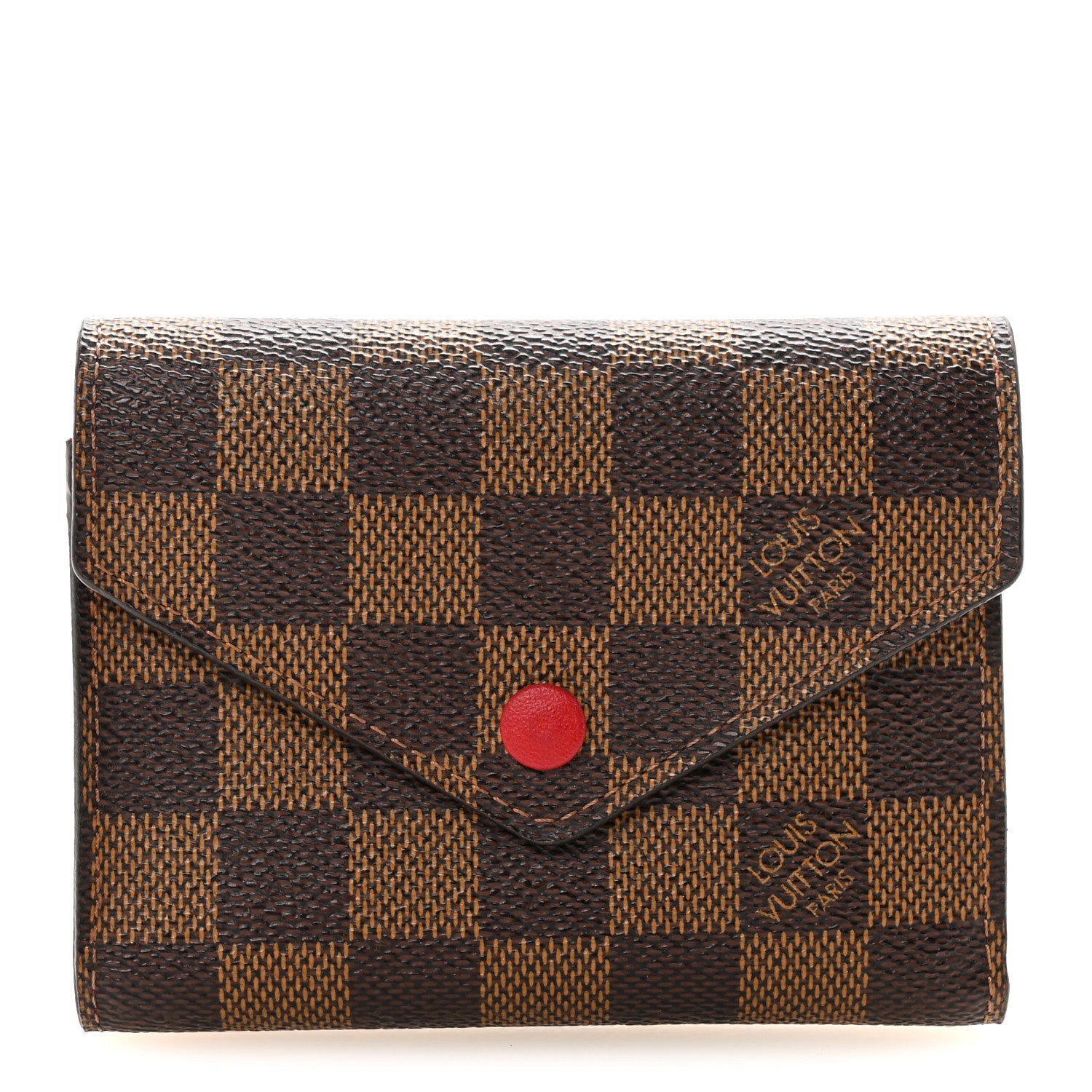 Louis Vuitton Damier Ebene Victorine Wallet Red