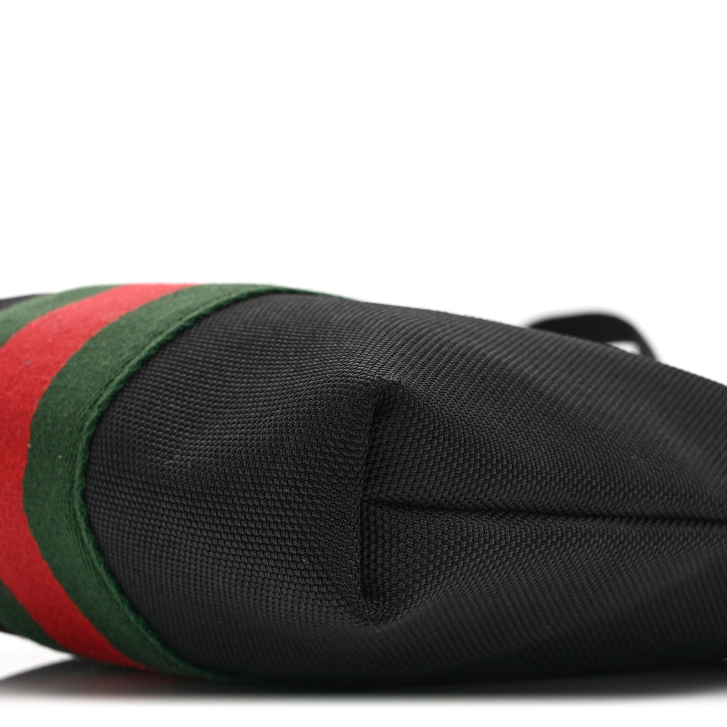 Gucci Canvas Web Messenger Bag Black