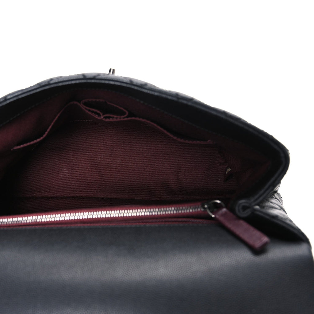 Chanel Caviar Quilted Medium Coco Handle Flap Black