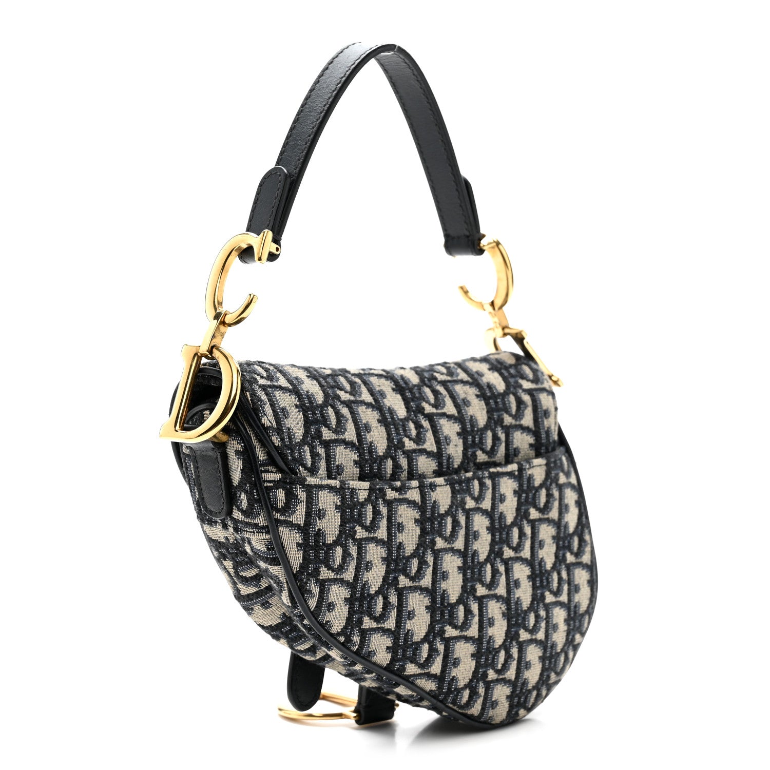 Christian Dior Oblique Mini Saddle Bag Blue