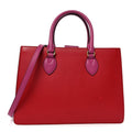 Gucci Calfskin Small Top Handle Bag Hibiscus Red New Rosette