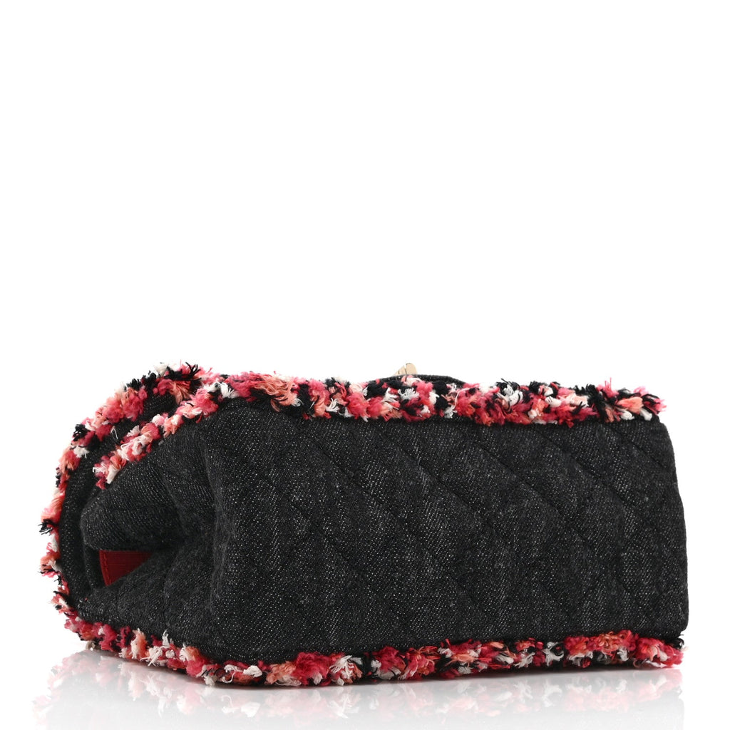 Chanel Denim Tweed 2.55 Reissue 224 Flap  Black