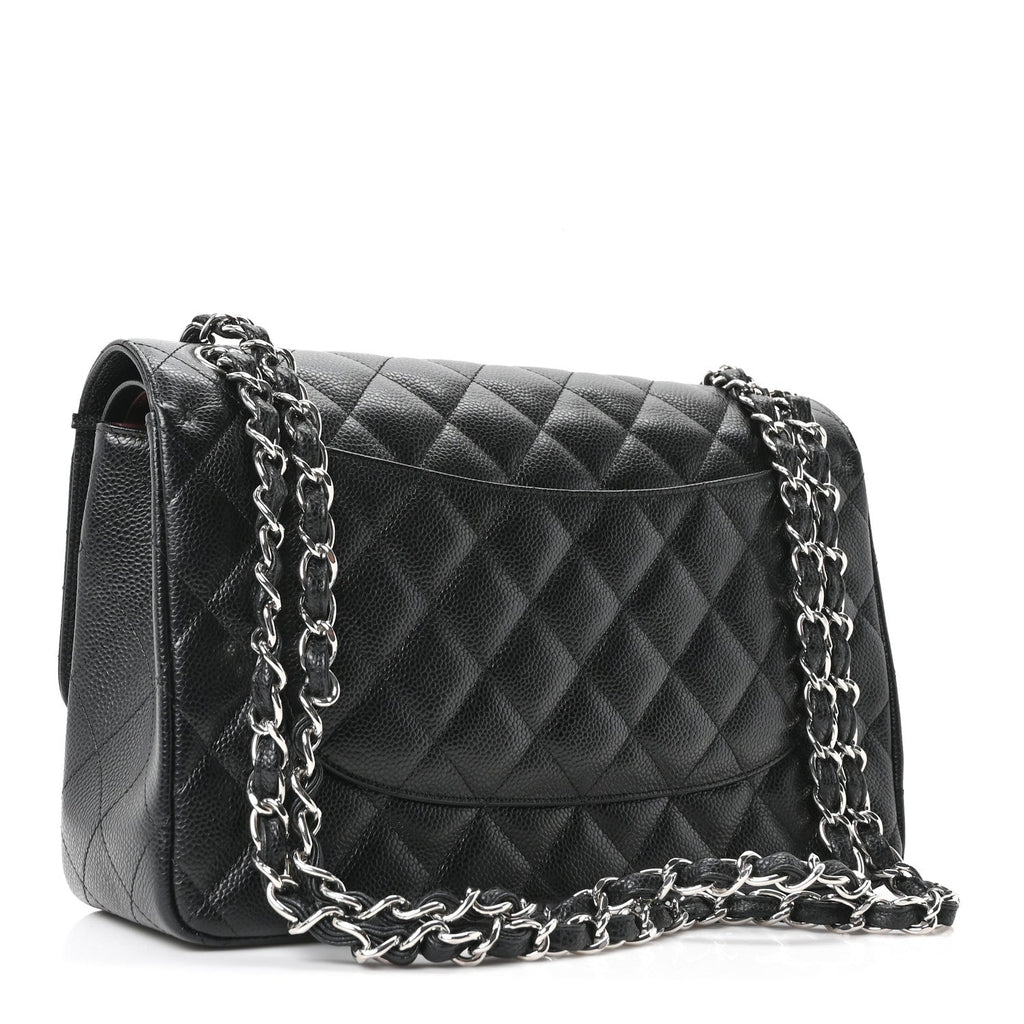 Chanel Caviar Quilted Jumbo Double Flap Black