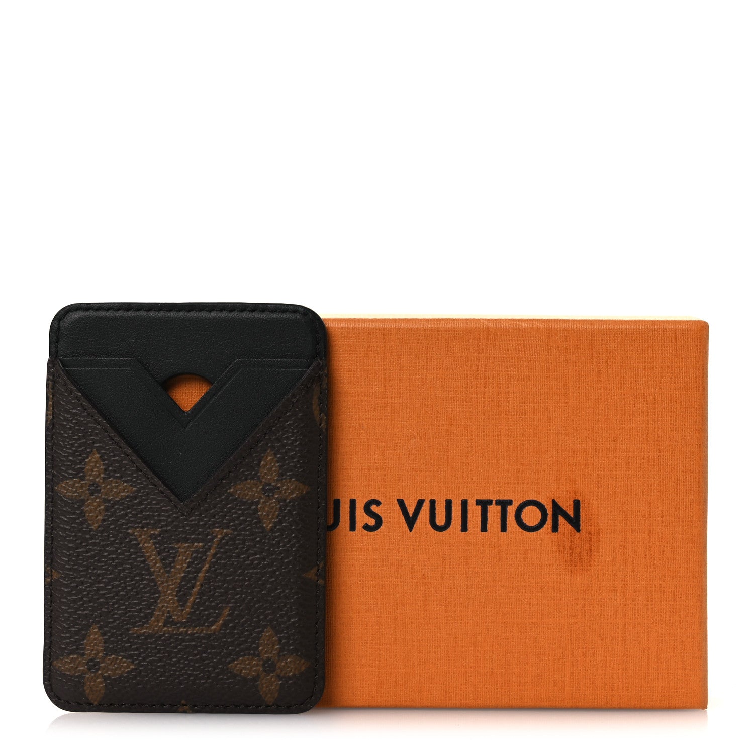 Louis Vuitton Monogram Macassar Magnetic Card Holder Black