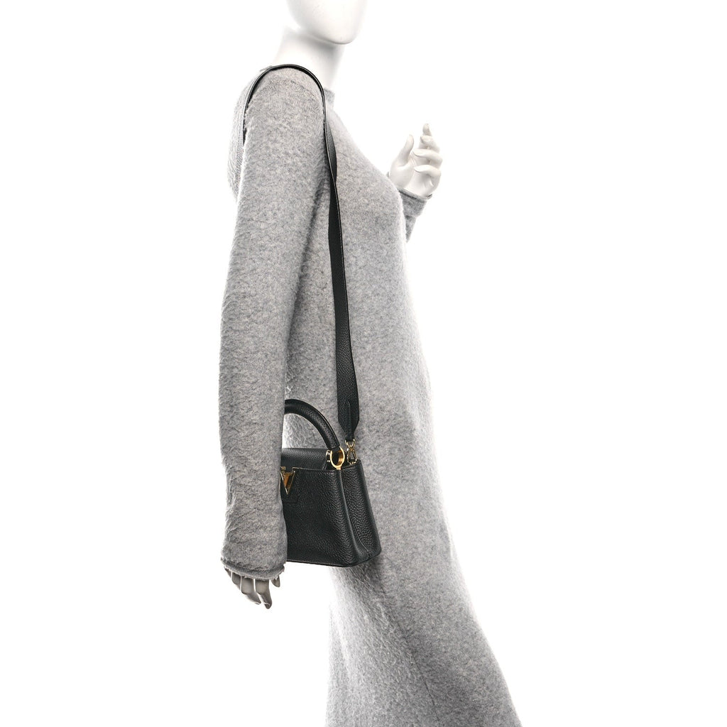 Louis Vuitton Taurillon Mini Capucines Black