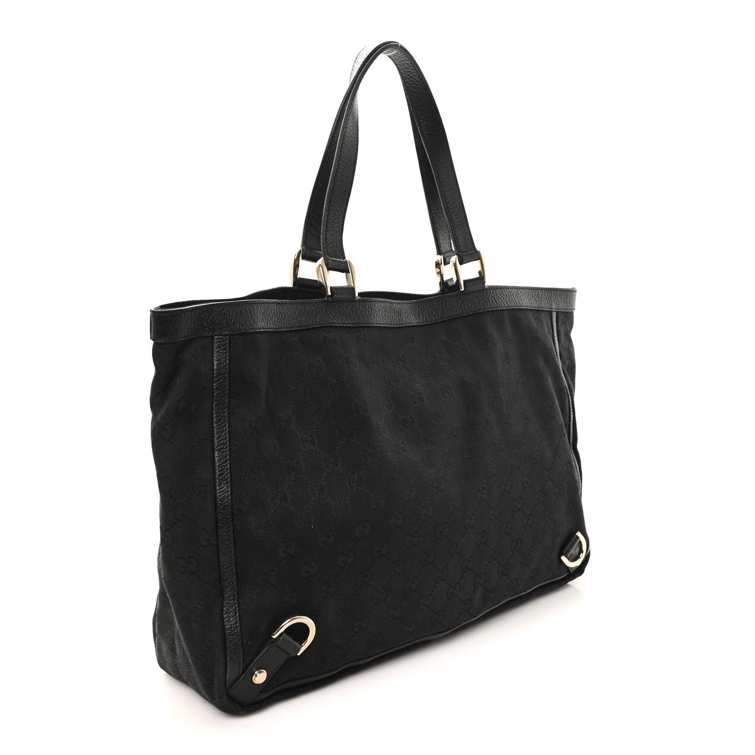 Gucci Monogram Large Abbey Tote Black