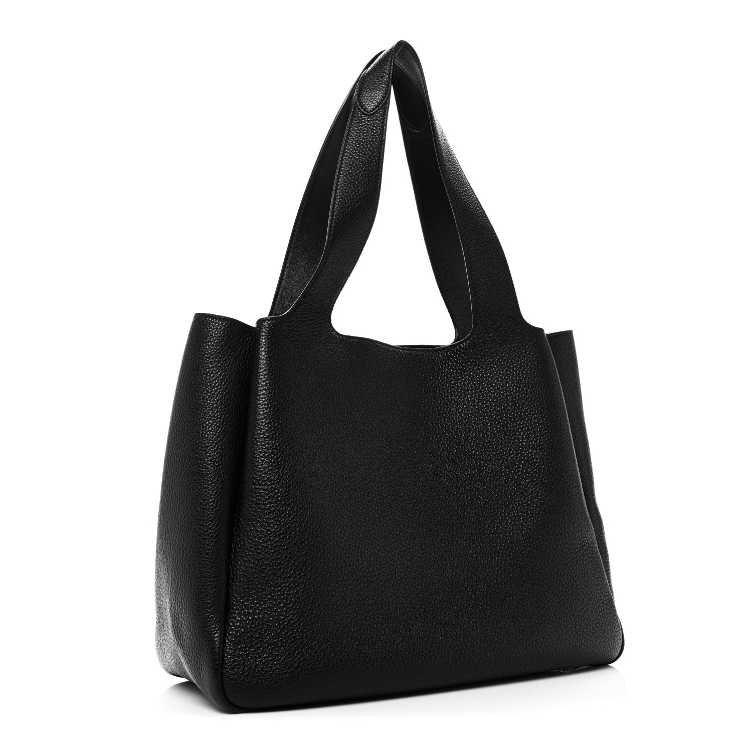 Prada Vitello Daino Soft Large Dynamique Tote Black