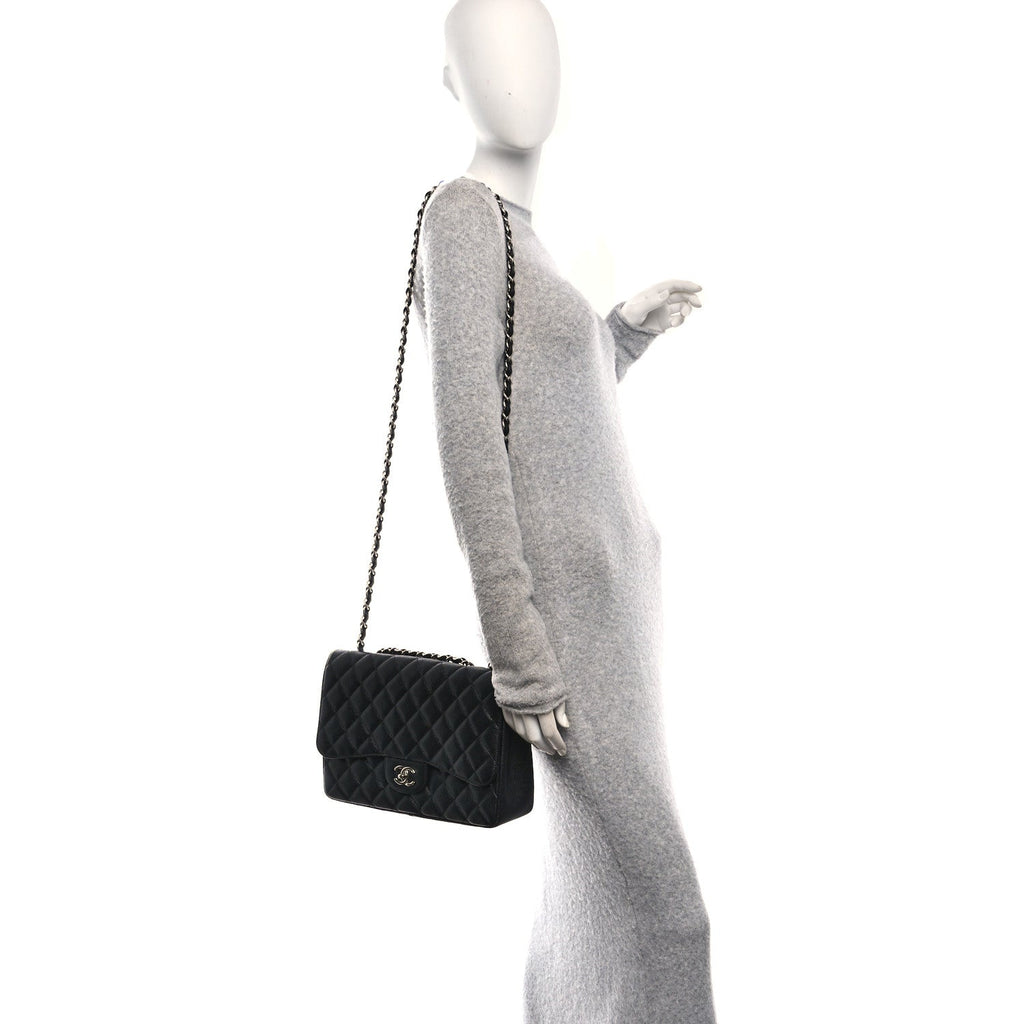 Chanel Caviar Quilted Jumbo Single Flap Black