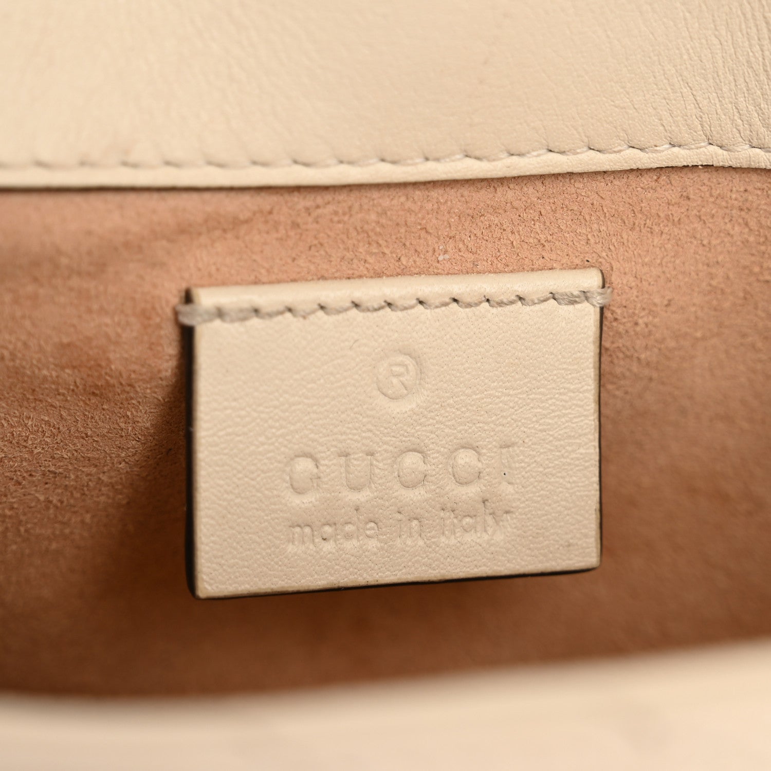 Gucci Calfskin Matelasse Super Mini GG Marmont Shoulder Bag White