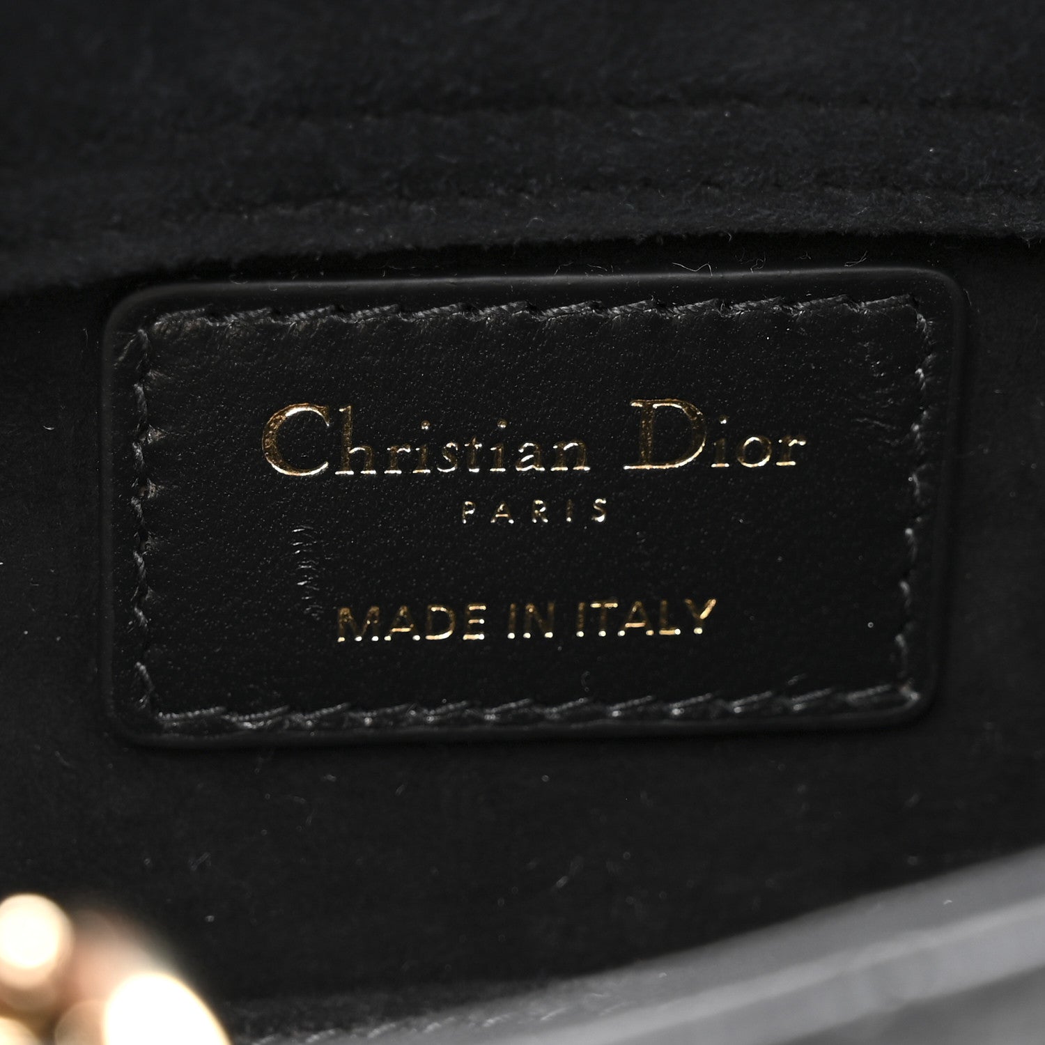 Christian Dior Lambskin Cannage Micro Lady D-Joy Black