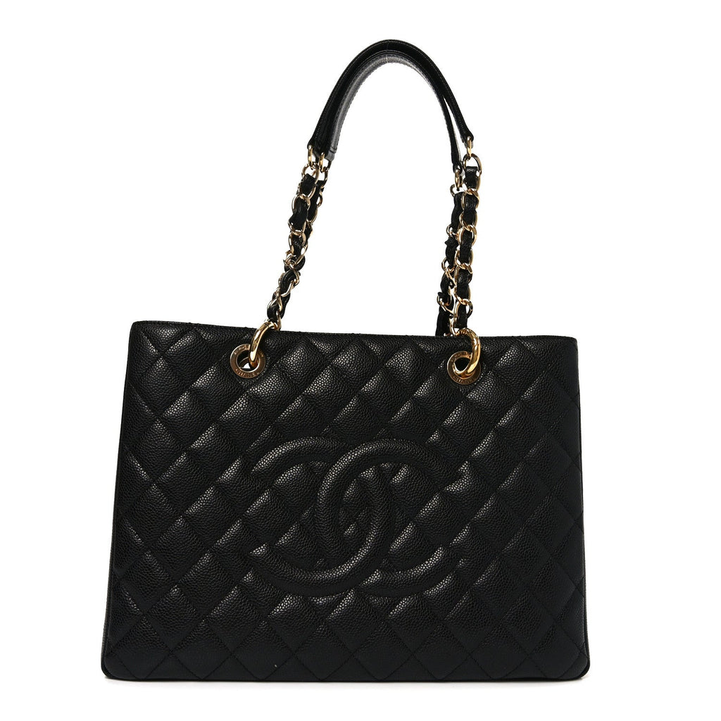 Chanel Caviar Quilted Grand Shopping Tote GST Black