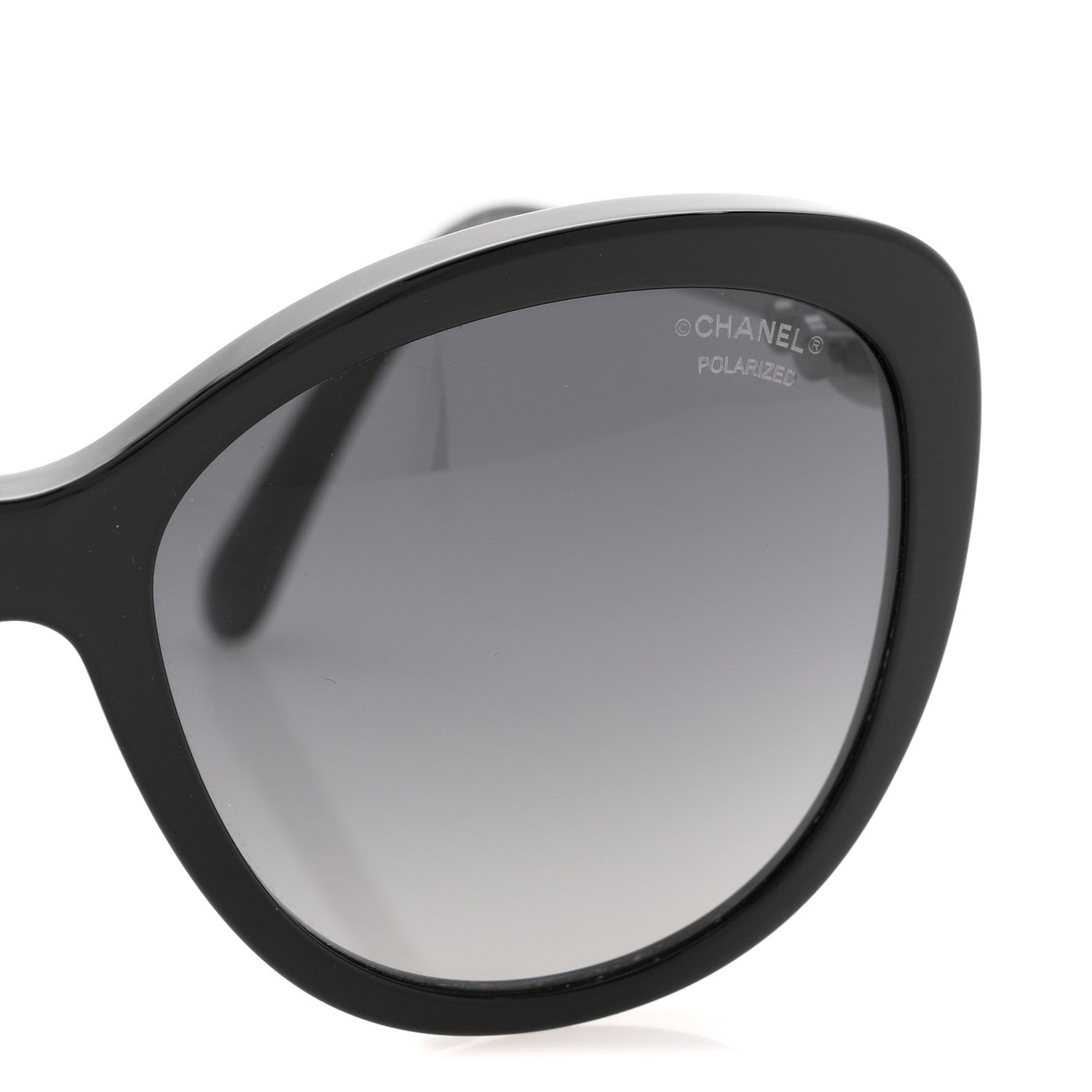 Acetate Pearl Polarized Winter Butterfly Sunglasses 5338-H Black