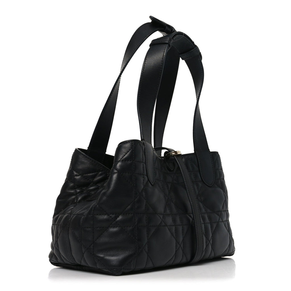 Christian Dior Calfskin Macrocannage Small Toujours Black