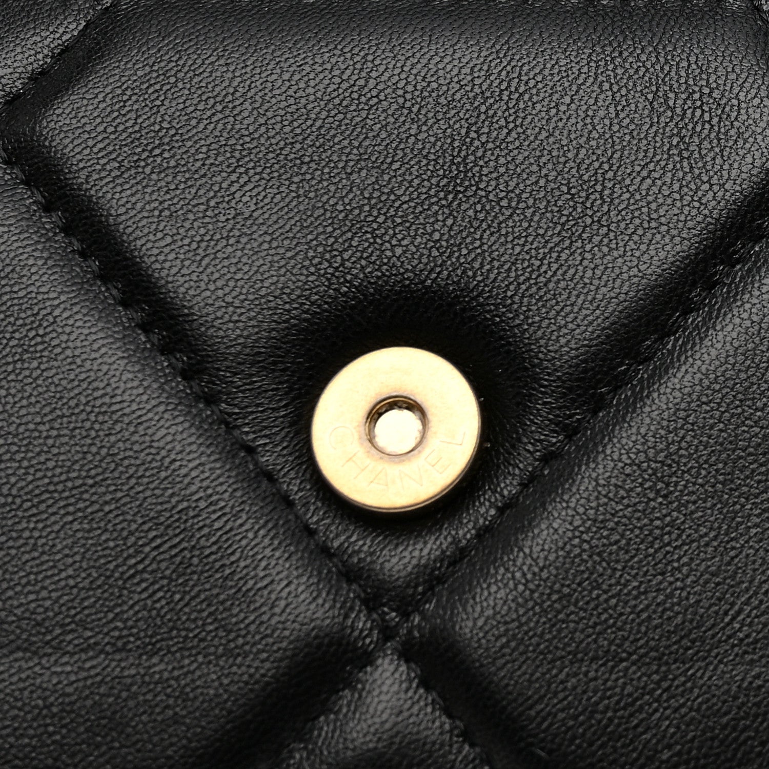 Chanel Lambskin Quilted Chanel 19 Wallet On Chain WOC Black