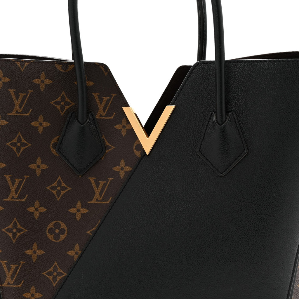 Louis Vuitton Calfskin Monogram Kimono Tote  Black