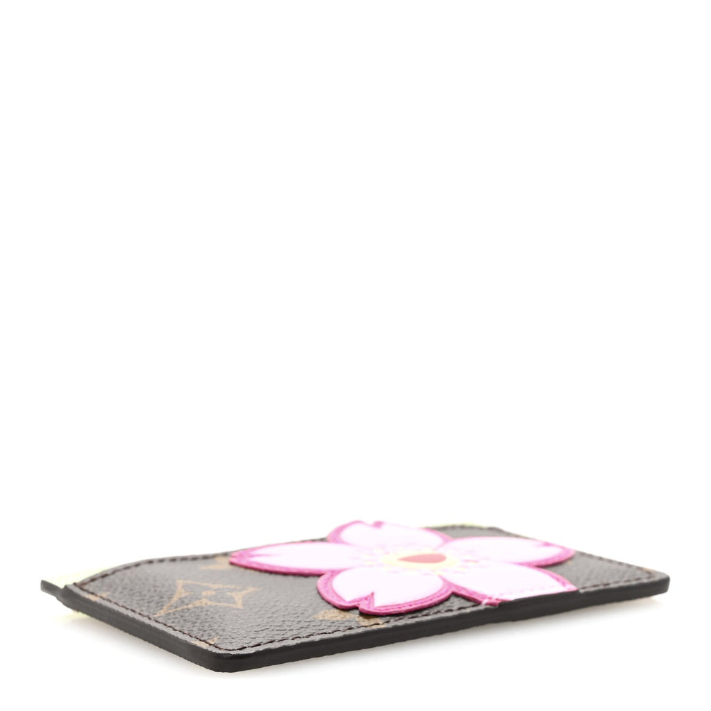 Louis Vuitton LV X TM Monogram Cherry Blossom Card Holder Sakura Brown
