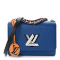 Louis Vuitton Epi Twist Braided Strap Shoulder Bag MM Bleu Roi