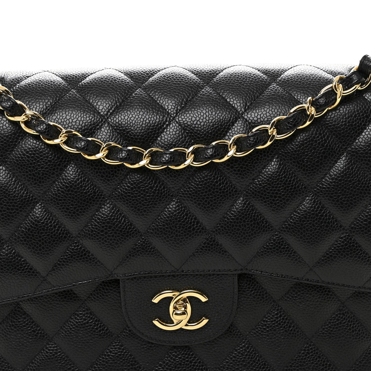 Chanel Caviar Quilted Jumbo Double Flap Black