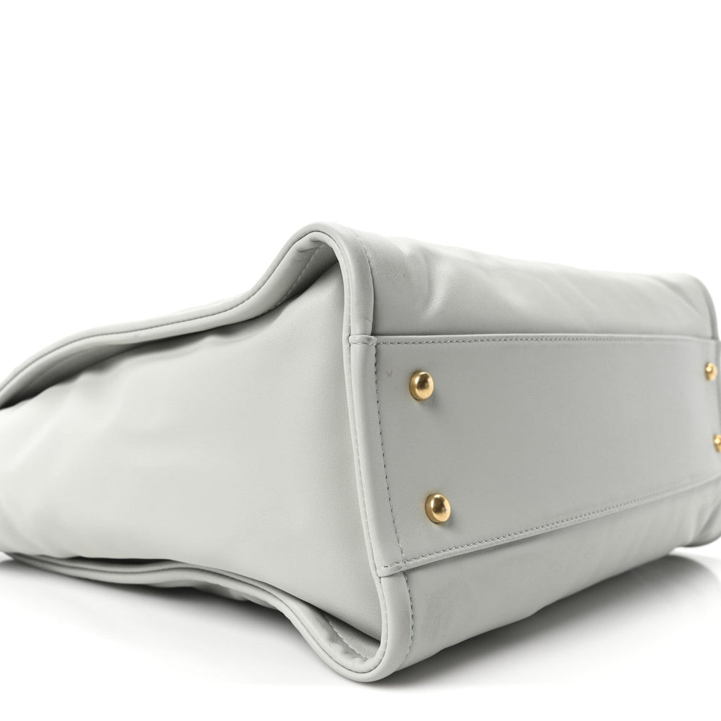 Chanel Calfskin Small Deauville Tote Light Grey