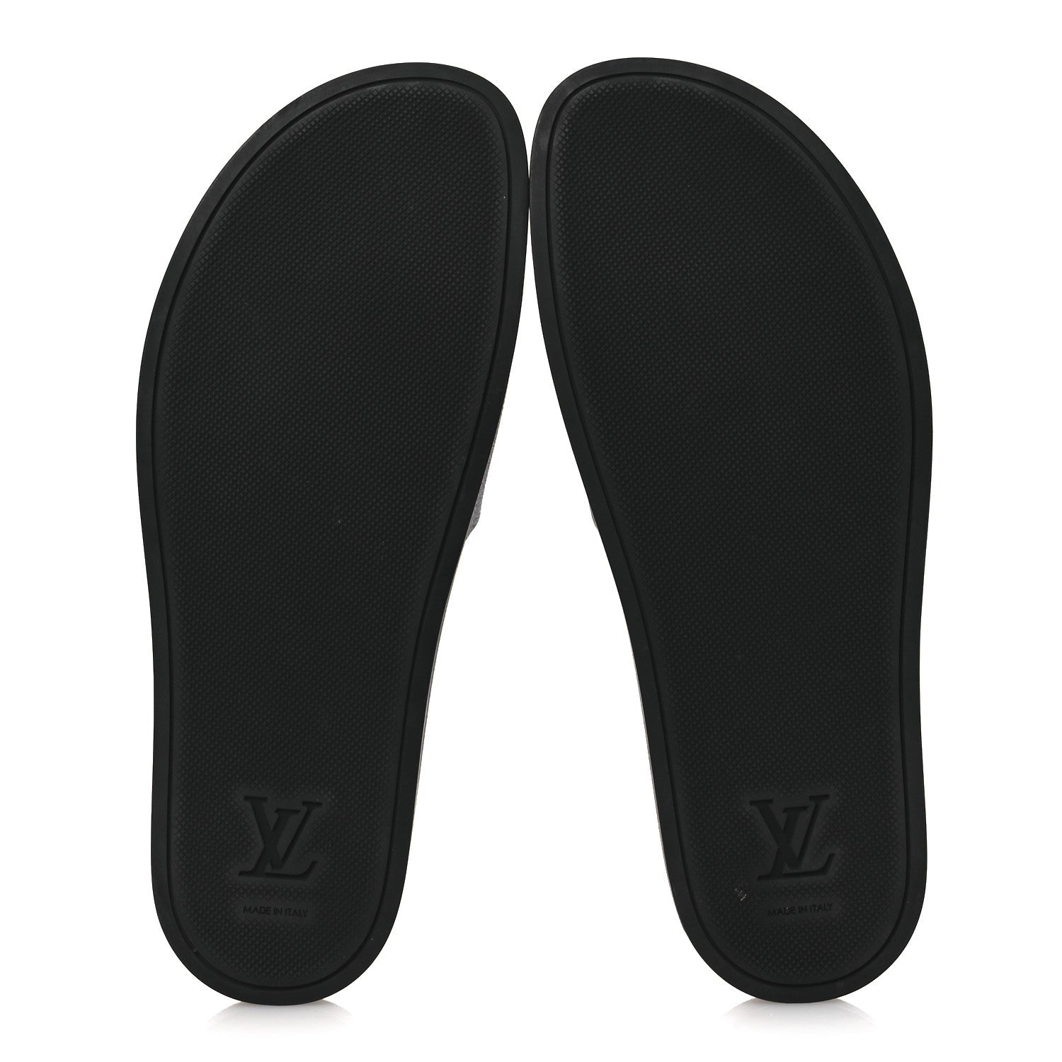 Louis Vuitton Damier Graphite Mens Waterfront Slide Sandal 9 Black