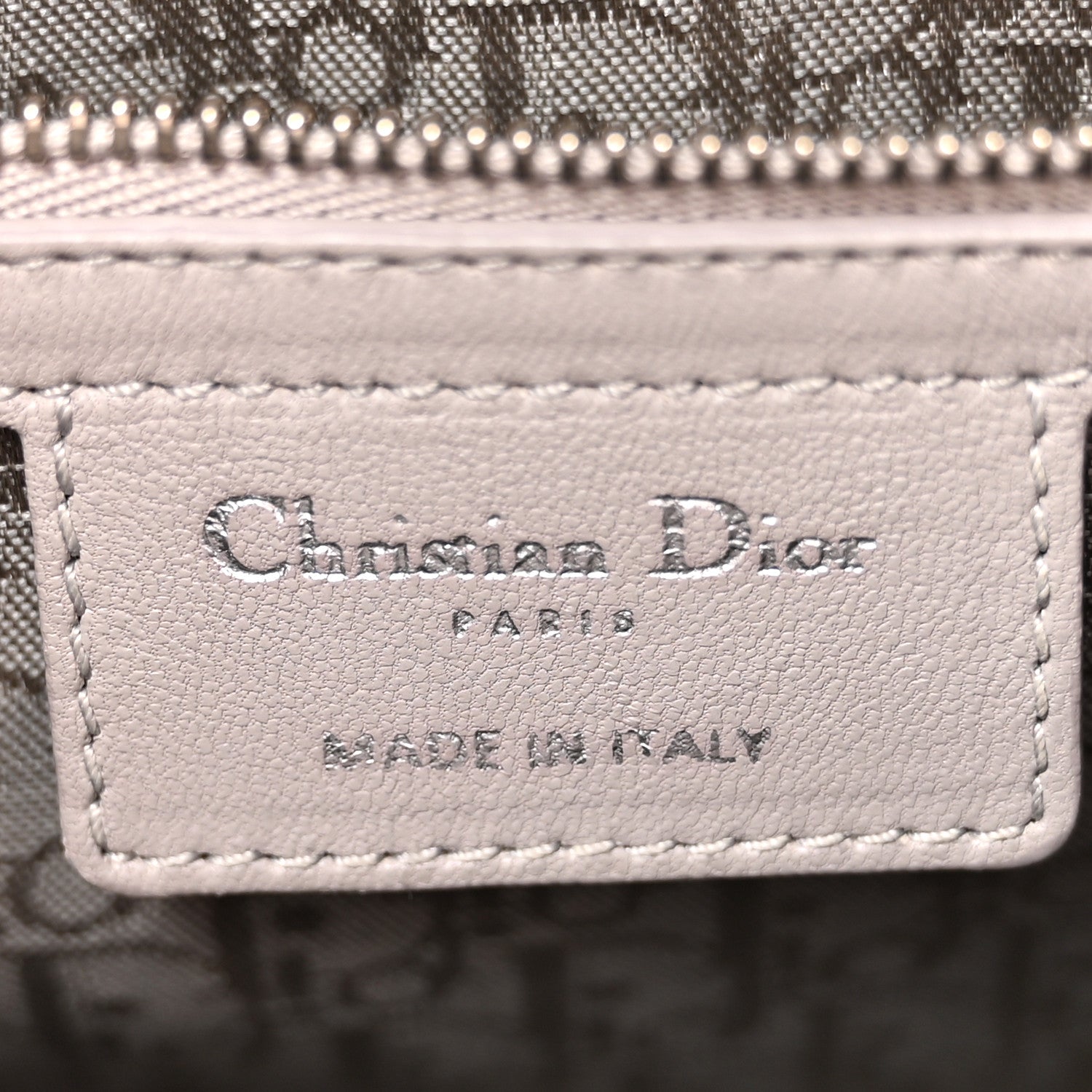 Christian Dior Lambskin Cannage Medium Lady Dior Grey