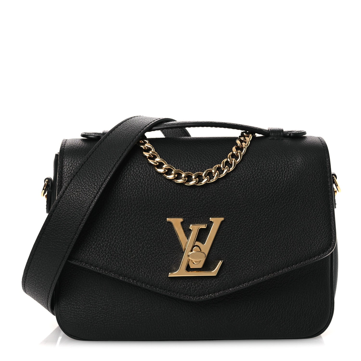 Louis Vuitton Grained Calfskin Lockme Oxford Black