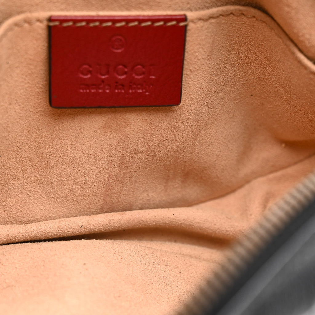 Gucci Azalea Calfskin Matelasse Diagonal Torchon GG Marmont Belt Bag 85 34 Black Romantic Cerise