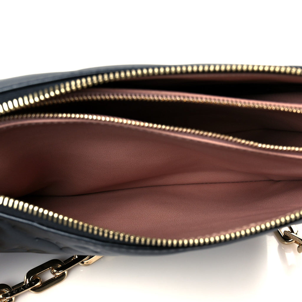 Louis Vuitton Lambskin Embossed Monogram Coussin PM Black