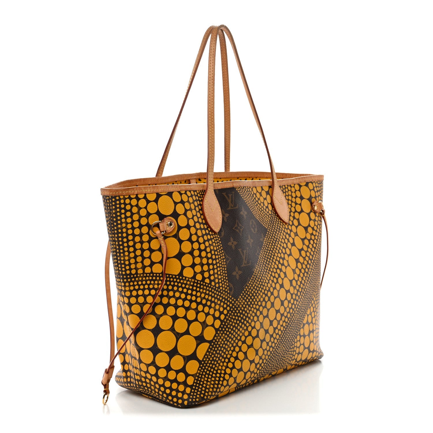 Louis Vuitton Monogram Kusama Waves Neverfull MM Yellow
