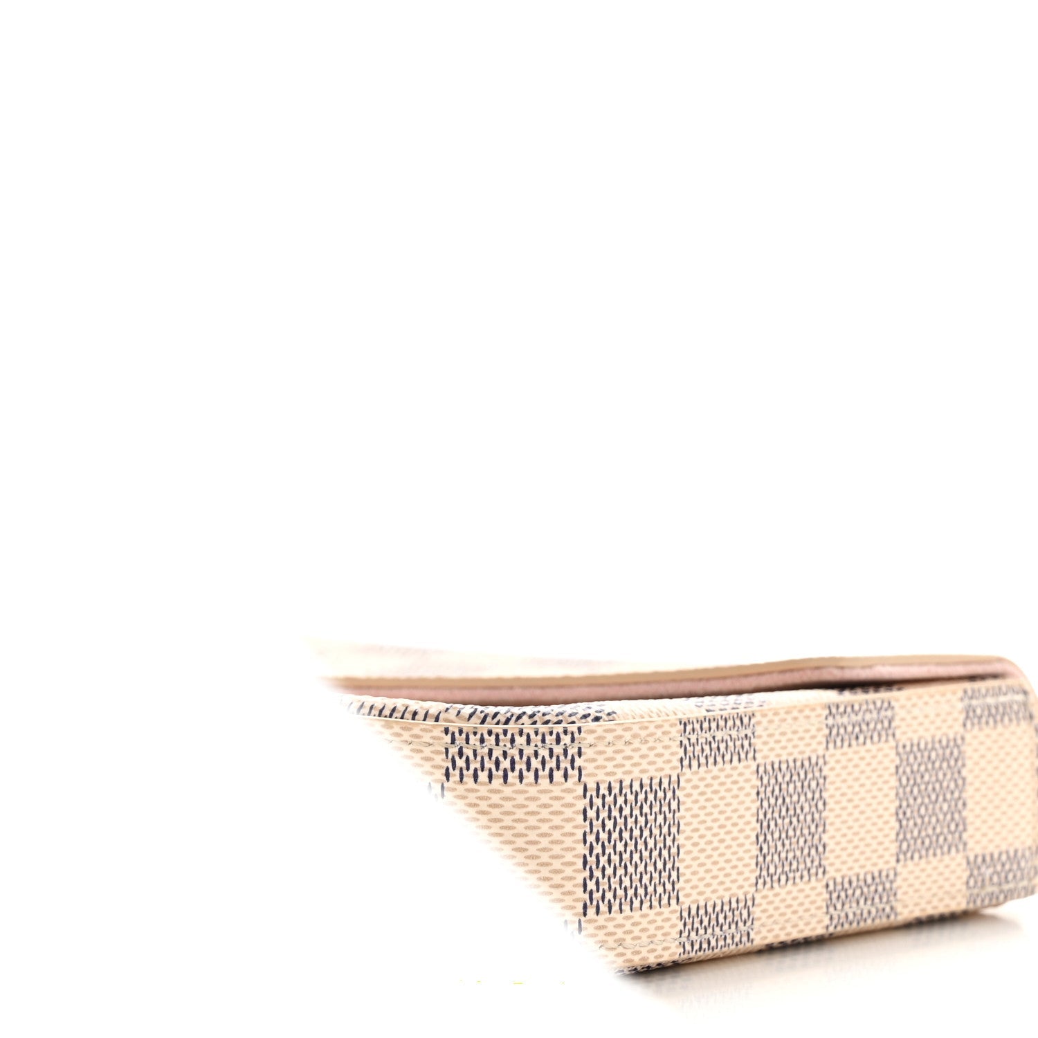 Louis Vuitton Damier Azur Pochette Felicie Chain Wallet Rose Ballerine