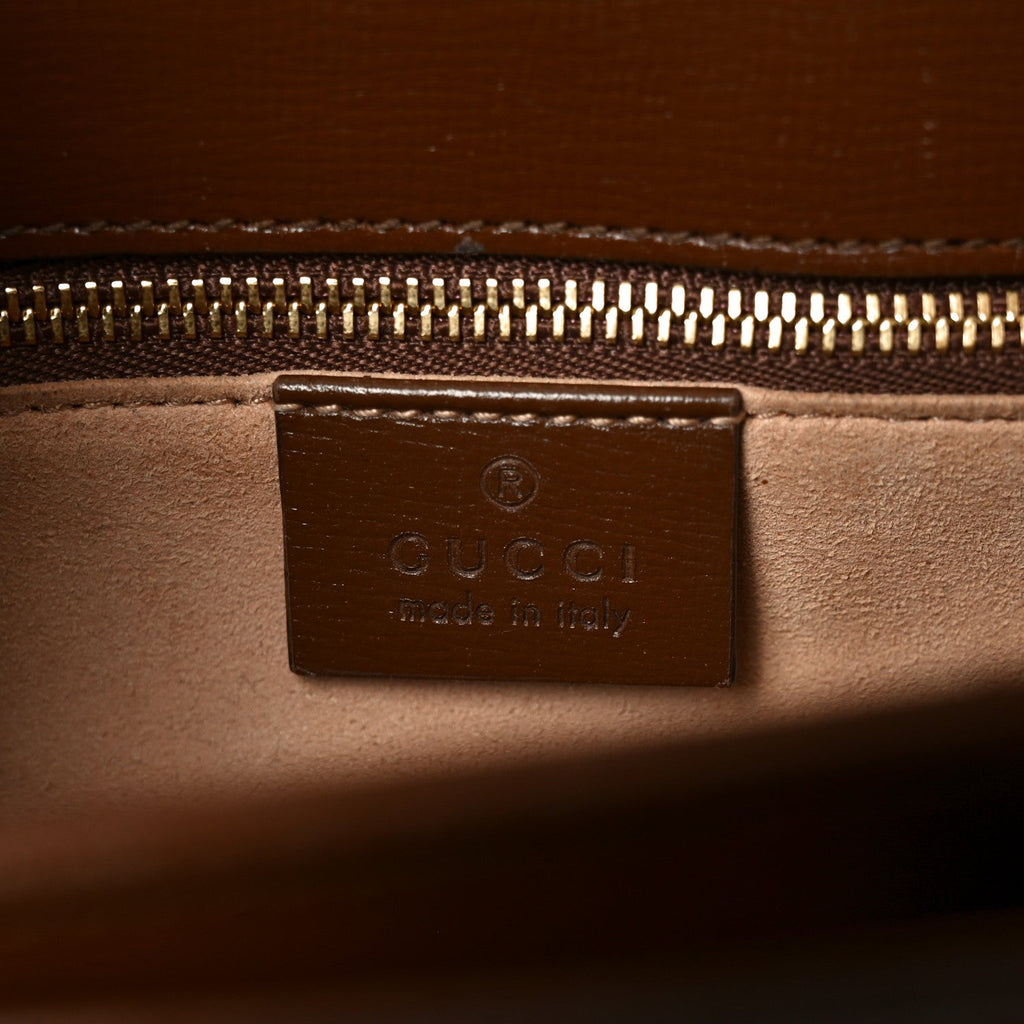 Gucci GG Supreme Monogram Horsebit 1955 Shoulder Bag Beige Brown Sugar