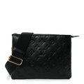 Louis Vuitton Lambskin Embossed Monogram Coussin PM Black