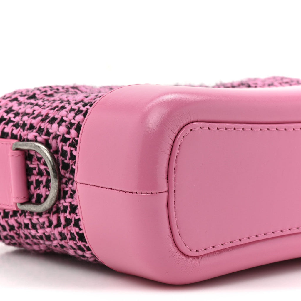 Chanel Tweed Calfskin Small Gabrielle Hobo Pink