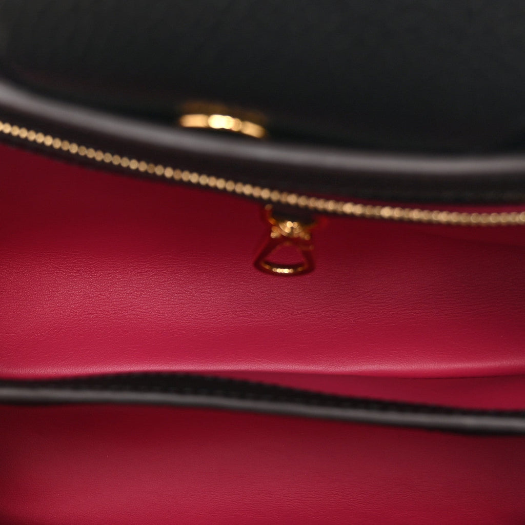 Louis Vuitton Taurillon Capucines PM Black