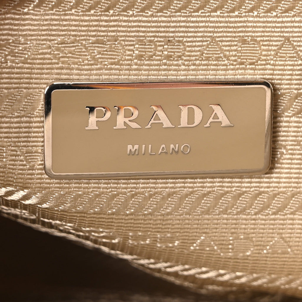 Prada Nylon Saffiano Bi-Color Tote Grey
