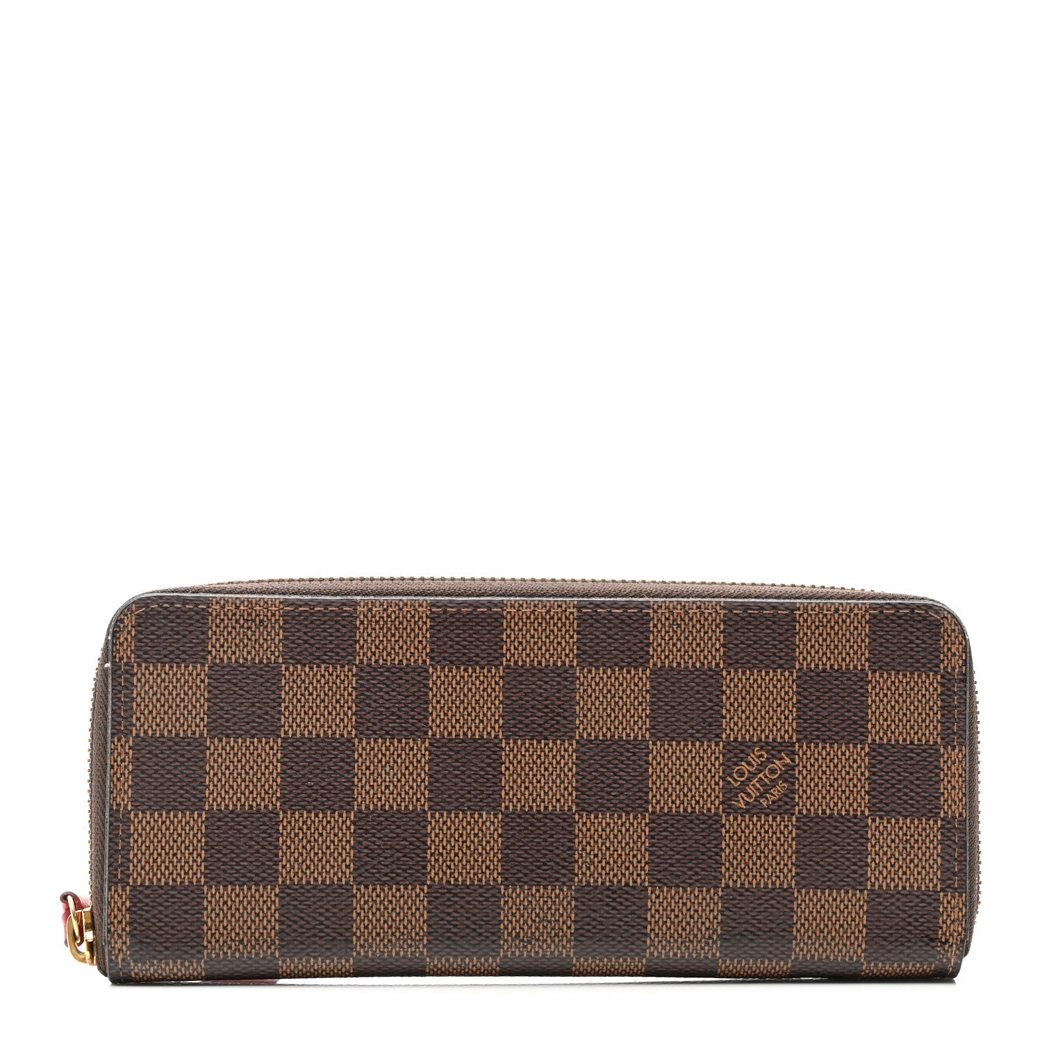 Louis Vuitton Damier Ebene Clemence Wallet Cherry