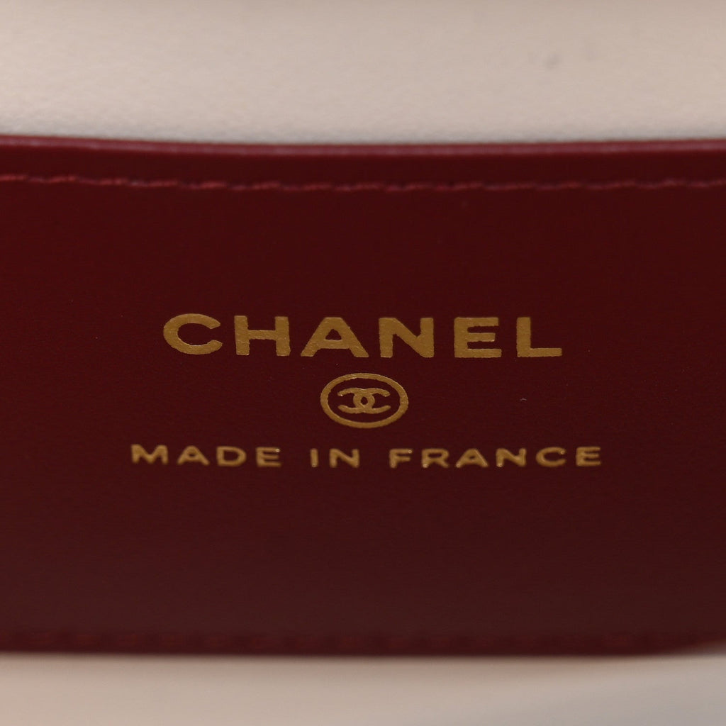 Chanel Shiny Caviar Mini Preppy Coco Shoulder Bag White